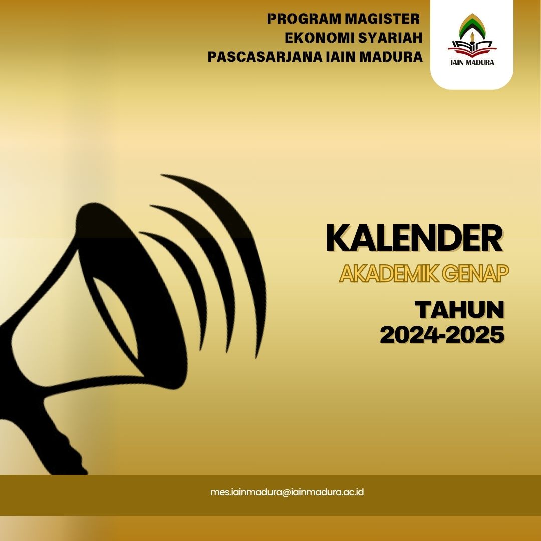 KALENDER AKADEMIK PASCASARJANA IAIN MADURA SEMESTER GENAP TAHUN AKADEMIK 2024/2025